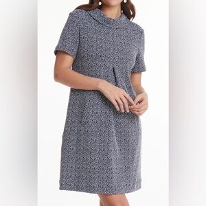 Tyler Boe Blue and White Kristen Shift Dress Size XL 60s Inspired Modern Preppy